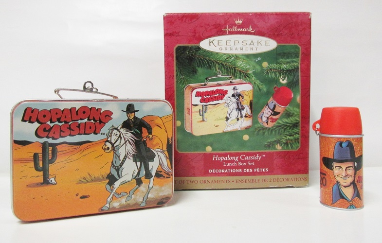 2000 Hallmark Keepsake Ornament "Hopalong Cassidy" Lunch Box Ornament Set<br>(Click on picture-FULL DETAILS)<BR>